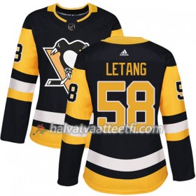Naisten NHL Pittsburgh Penguins Pelipaita Kris Letang 58 Adidas 2017-2018 Musta Authentic
